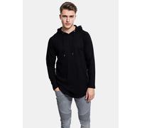 lässiger Urban Classics Herren Hoodie Kordelzug Rippstrick 230 g/m² mit Baumwolle Schwarz L