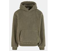 Urban Classics Herren Kapuzenpullover Oversized Teddy Hoody weiches Teddyfell Oversize Fit palegrün M