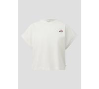 QS Lässiges Baumwollshirt mit Kleiner Stickerei Creme L