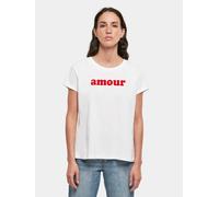 Kurzarmshirt MISS TEE "Miss Tee Damen Amour Tee", Damen, Gr. S, weiß, 100% Baumwolle, bedruckt, normal, Rundhals, Shirts (82835302-S) weiß