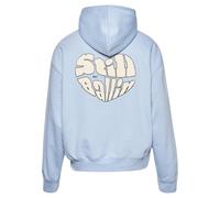 lässiges DEF Herren Sweatshirt Rippstrick Kapuze mit Baumwolle Hell-Blau XXL