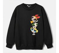 Lässiges, gemustertes Langarm-Sweatshirt mit Rundhalsausschnitt für Tween-Mädchen für Herbst und Winter