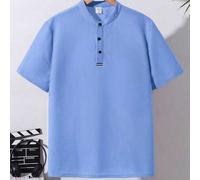 Lässiges gestreiftes & farbblockiges Strick-Poloshirt für Teenager-Jungen