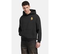 Kapuzenpullover MISTERTEE "MisterTee Burger EMB Fluffy Hoody", Herren, Gr. XL, schwarz, 70% Baumwolle, 30% Polyester, mehrfarbig, loose fit, ohne Ausschnitt, Pullover Kapuzenpullover (55094824-XL) sch