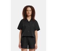 Urban Classics Damen Bluse Ladies Seersucker Shirt, weite Bluse für Frauen, Kurzarm, black, M