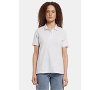 Poloshirt URBAN CLASSICS "Urban Classics Ladies Polo Shirt", Damen, Gr. M, weiß, 100% Baumwolle, unifarben, normal, amerikanischer Ausschnitt, Shirts (44034725-M) weiß