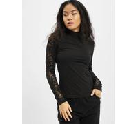 Urban Classics Damen Longsleeve TB3214 Lace Striped - Schwarz M
