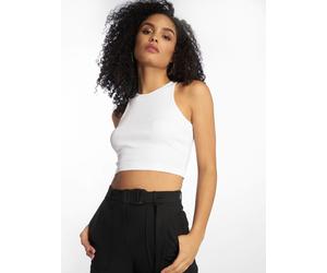 lässiges Urban Classics Damen T-Shirt Stretch Rippstrick 180 g/m² mit Baumwolle Weiß M