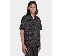 Urban Classics Herren Kurzarmhemd Viscose AOP Resort – Black Flower, Größe M