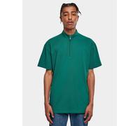 lässiges Urban Classics Herren T-Shirt Reißverschluss Oversize 220 g/m² mit Baumwolle Grün M
