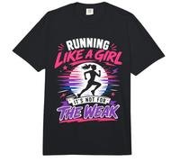 Läuferin Running Like A Girl It's NOT for WEAK Lustiges Comfort Colors Adult Heavyweight T-Shirt