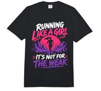 Läuferin Running Like A Girl It's NOT for WEAK Lustiges Comfort Colors Adult Heavyweight T-Shirt