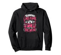Läuferin Running Like A Girl It's NOT for WEAK Lustiges Pullover Hoodie