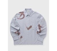 ØLÅF BRUSHSTROKE LOGO STRIPE LS SHIRT men Longsleeves grey in Größe:S