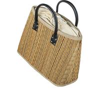 LaFiore24 Einkaufstasche Shopper Henkeltasche Korb Handtasche Allzwecktasche Orange-Mehrfarbig