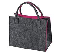 LaFiore24 Hochw. Filztasche Einkaufstasche Filz Shopper Festival Damen Handtasche grau-pink