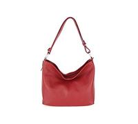LaFiore24 Italienische Umhängetasche Schultertasche Leder rot