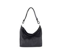 LaFiore24 Italienische Umhängetasche Schultertasche Leder schwarz