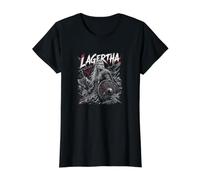 Lagertha Viking Shieldmadens nordische Kampfkriegerin Preisgünstiges Grafik-T-Shirt, Damen, Schwarz, S