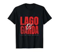 Lago di Garda Gardasee Italien Urlaub Preisgünstiges Grafik-T-Shirt, Herren, Schwarz, XL