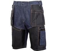 Lahti PRO Herren Jeans Cargo Herren-Arbeitsshorts Shorts | Größe: M | Farbe: Blau | Arbeitshose Sommer für Männer | Kurze Arbeitshosen | Hose aus Baumwolle | mit Werkzeug-Taschen