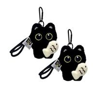 Laikoutd 2 Stück leichte, schöne schwarze Kätzchen Anhänger, Damen Accessoire, vielseitiger Taschenanhänger, ideal für Geschenke und den täglichen Gebrauch, leichte Hängedekoration