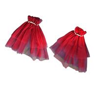 Laikoutd Brautärmel, leichte Netzhandschuhe mit weichem Baumwollfutter, Hochzeits Armbezüge, elegante rote Tüll Accessoires, verstellbare Hochzeitshandschuhe für die Braut