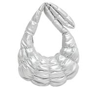 Laikoutd PU Leder Gesteppte Umhängetasche Handtasche Große Kapazität Einfarbig Plissiert Puffer Umhängetasche PU Leder Plissiert Wolke