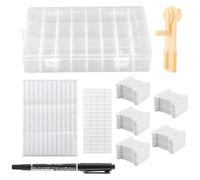 Laikoutd Stickgarn Organizer, inklusive Wickler, 24 herausnehmbare Abschnitte, Kunststoff Aufbewahrungsbox für Bastelorganisation, Kunststoff Aufbewahrung