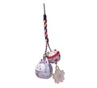 Laikoutd Winziger Maneki Neko Schlüsselanhänger, stilvolle Ergänzung für Ihr Schlüsselset, Auto Rückspiegel, hängende Katzen Anhänger, Dekoration, Ornament