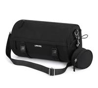 LAIMEIWEE 11L Kleine Sporttasche für Damen & Herren, wasserdichte Trainingstasche mit Nassfach und Yogamattengurt, Kompakte Weekender Reisetasche für Gym, Yoga, Reise, Schwimmen und Sauna (Schwarz)