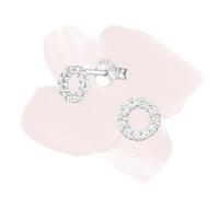 Laimons Damen-Ohrstecker Ohrringe Damenschmuck Kreis rund offen 6mm glanz Zirkonia Sterling Silber 925