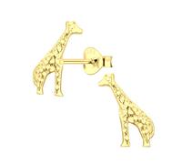Laimons Kinder Mädchen-Ohrstecker Ohrringe Giraffe Tier Glanz aus Sterling Silber 925 (Vergoldet)