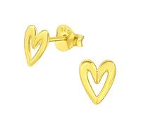 Laimons Kinder Mädchen-Ohrstecker Ohrringe Herz Love Herzchen 7mm Glanz aus Sterling Silber 925