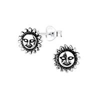 Laimons Kinder Mädchen-Ohrstecker Sonne Sonnengesicht 8mm aus Sterling Silber 925