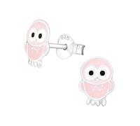 Laimons Mädchen Kids Kinder-Ohrstecker Ohrringe Kinderschmuck Eule Vogel Kauz Küken Tier lila aus Sterling Silber 925