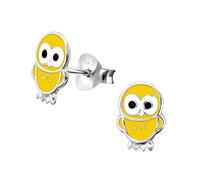 Laimons Mädchen Kids Kinder-Ohrstecker Ohrringe Kinderschmuck Eule Vogel Küken Gelb aus Sterling Silber 925