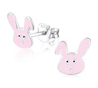 Laimons Mädchen Kids Kinder-Ohrstecker Ohrringe Kinderschmuck Hase Häschen Kaninchen Tier süß Rosa aus Sterling Silber 925