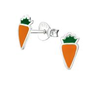 Laimons Mädchen Kids Kinder-Ohrstecker Ohrringe Kinderschmuck Karotte Rübe Orange, Grün Sterling Silber 925