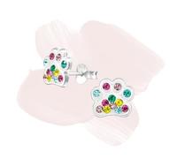 Laimons Mädchen-Ohrstecker Ohrringe Kinderschmuck Hundepfote Pfote mit Glitzer aus Sterling Silber 925