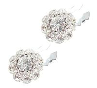 Lainiaoly 2 Stück Strass-Knopfabdeckungen, Silberweiße Kristallknöpfe, Abnehmbare Hemdknöpfe, Dekorative Knöpfe, Bekleidungszubehör Für Kleid, Pullover, Schuhe