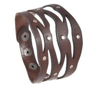 LAIOUSN Leder-Manschette mit Nieten für Damen und Herren, Hip-Hop-Stil, tragbar, bequem, Unisex, Hip-Hop-Schmuck, Einheitsgröße, Wie beschrieben