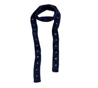 LAIOUSN Leichter, reisefreundlicher Plüsch-Schal, Hohlgittermuster, lange Streifen, Unisex, Winter-Wickeltuch, Acryl, strukturierter Schal für Damen und Herren, marineblau, One size