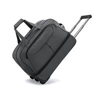 LAJUU Kleine Rollende Reisetasche Mit Rollen, Luftfahrtzulassung, Handgepäck, Tragekoffer, Unisex-Erwachsene, Reisen, Kurzzeitreisen, Erweiterbare Wochenendtasche for Frauen Und Männer (Farbe : Grey)