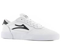 Lakai Cambridge Herren-Skateboardschuh, knöchelfrei, Weißes Leder, 42 EU