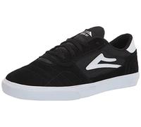 Lakai Herren Brighton Skate-Schuh, Veloursleder in Schwarz/Weiß, 44.5 EU