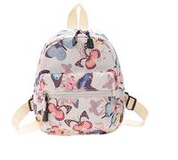 LAKEDREAM Lässiger Mini-Rucksack für Damen, aus Nylon, modisch, einfarbig, adretter Stil, kleiner Reiserucksack, Stil B Butterfly 2, Mini, Rucksack, Rucksäcke