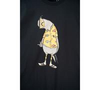 Lakor Herren Flipping the Bird T-Shirt (Größe XXL, blau)