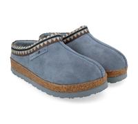 HAFLINGER Lammfellclog Lakota Filzpantoffel Hausschuh unisex blau (2426 Flint Stone), Gr 39