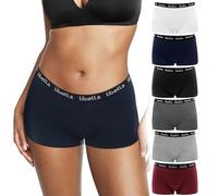 Lakpoau Boxershorts Damen Panty Baumwolle Unterhosen Frauen Baumwoll Weich Panties Frauen Hipster Under Dress Boyshorts Sportunterwäsche Mehrpack Hotpants 6er Pack UN2-XL